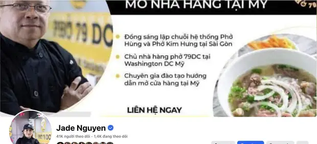 Kênh Facebook của Jade Nguyen